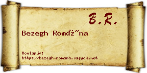 Bezegh Romána névjegykártya